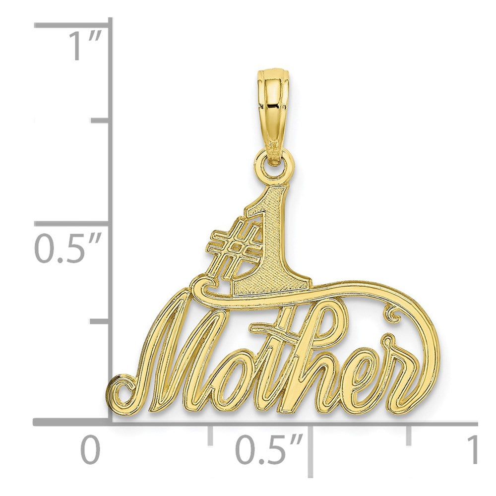Million Charms 10K Yellow Gold Themed #1 Mother Pendant