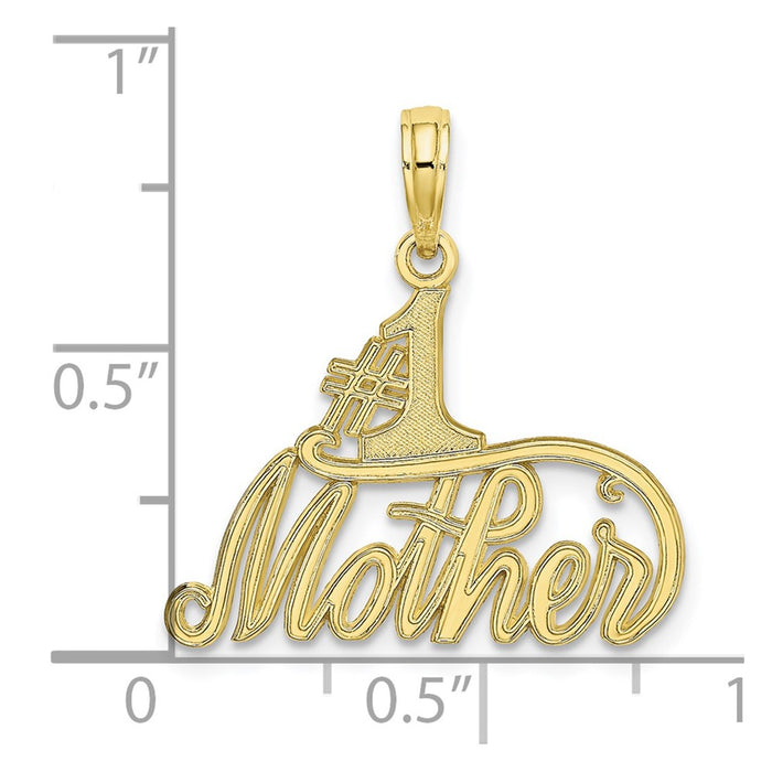 Million Charms 10K Yellow Gold Themed #1 Mother Pendant