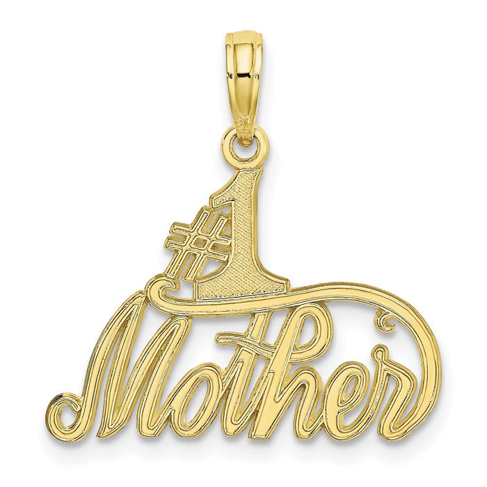 Million Charms 10K Yellow Gold Themed #1 Mother Pendant