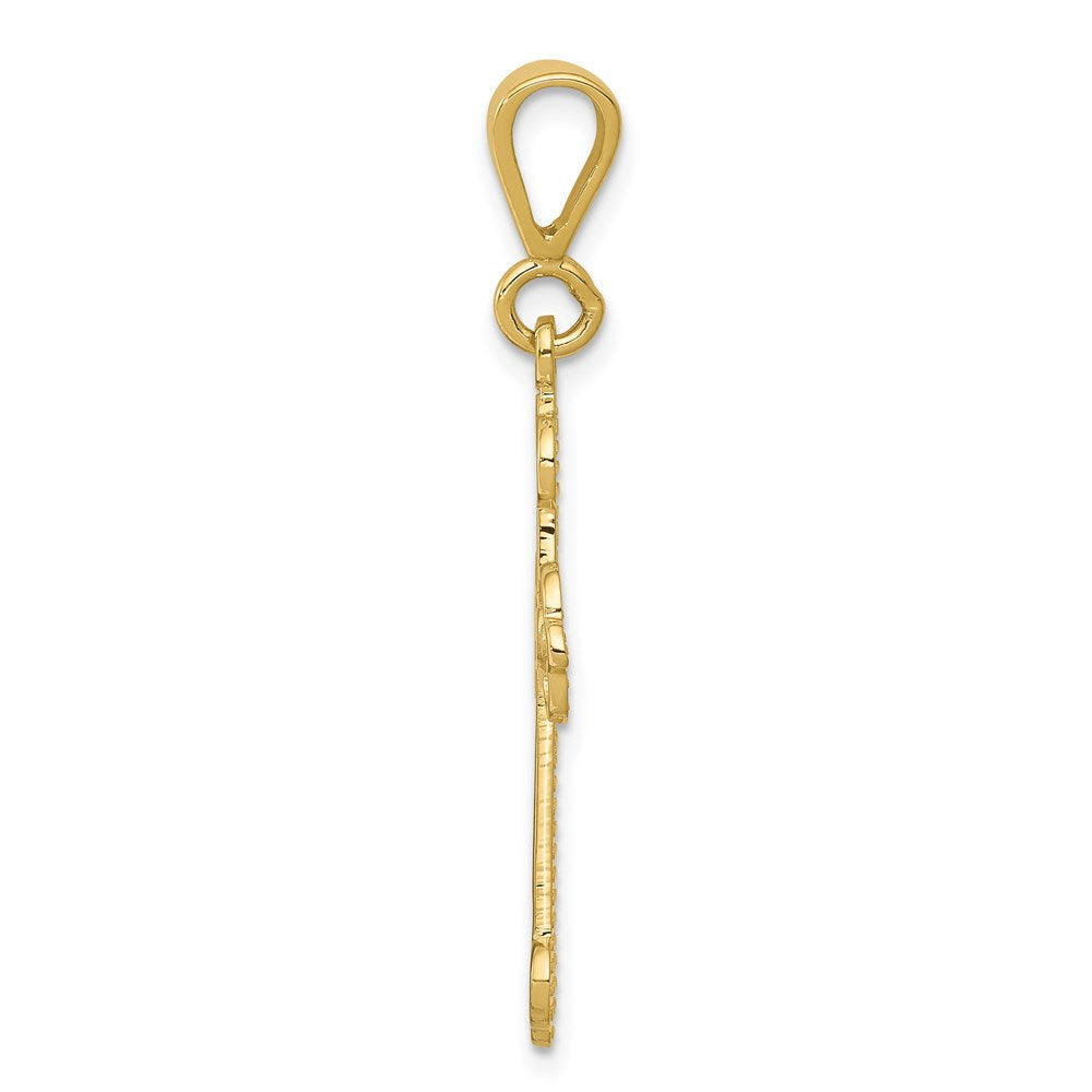 Million Charms 10K Yellow Gold Themed Relgious Cross Charm