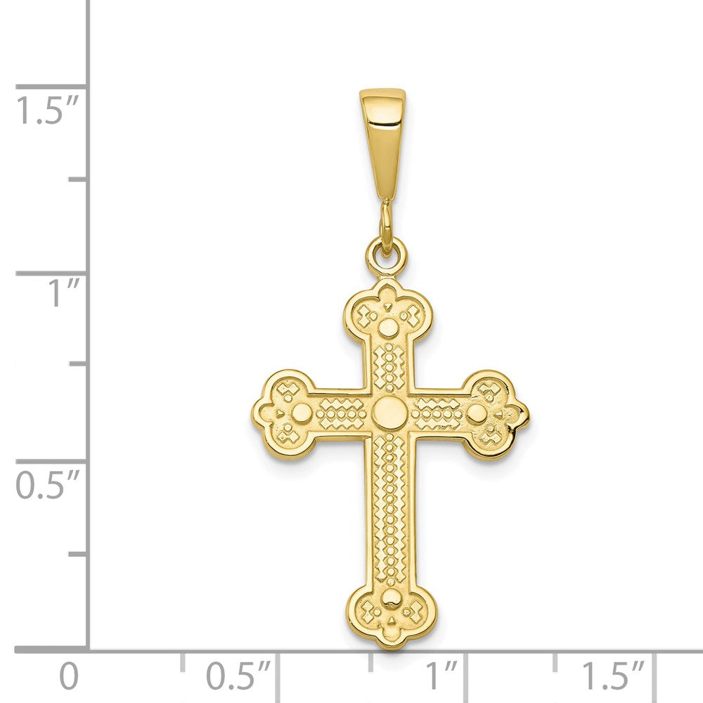 Million Charms 10K Yellow Gold Themed Relgious Cross Charm