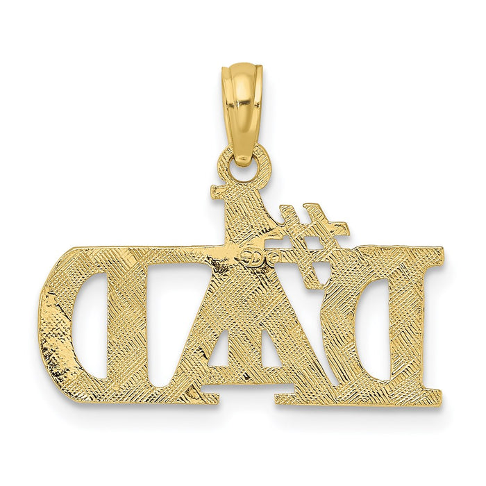 Million Charms 10K Yellow Gold Themed #1 Dad Pendant