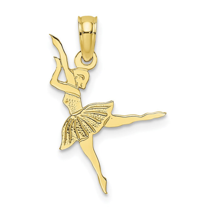 Million Charms 10K Yellow Gold Themed Ballerina Pendant