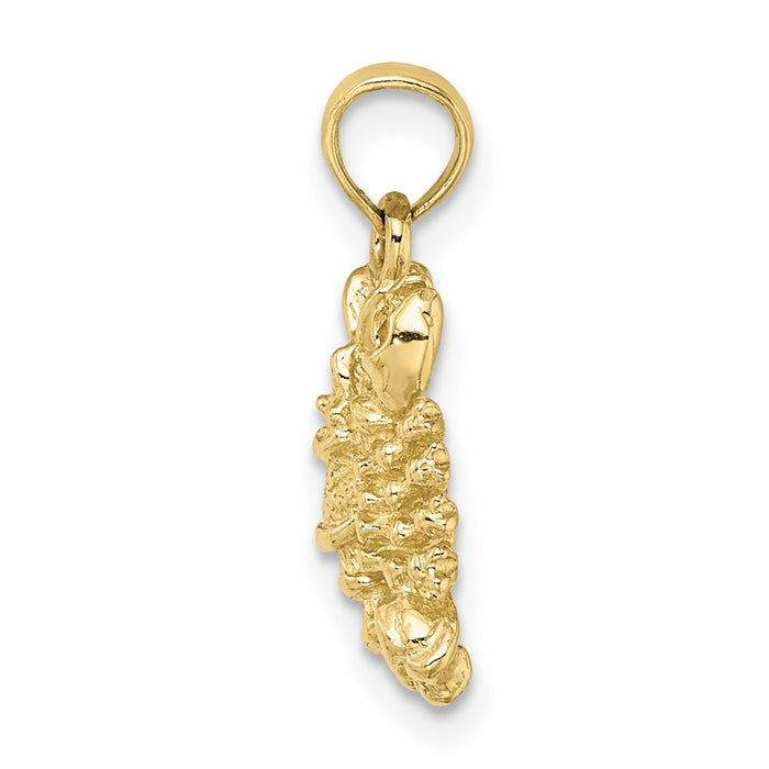 Million Charms 10K Yellow Gold Themed 3-D Scorpio Zodiac Pendant