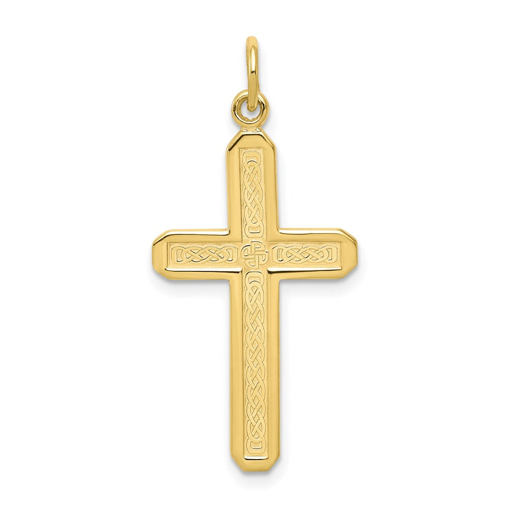 Million Charms 10K Yellow Gold Themed Relgious Cross Charm