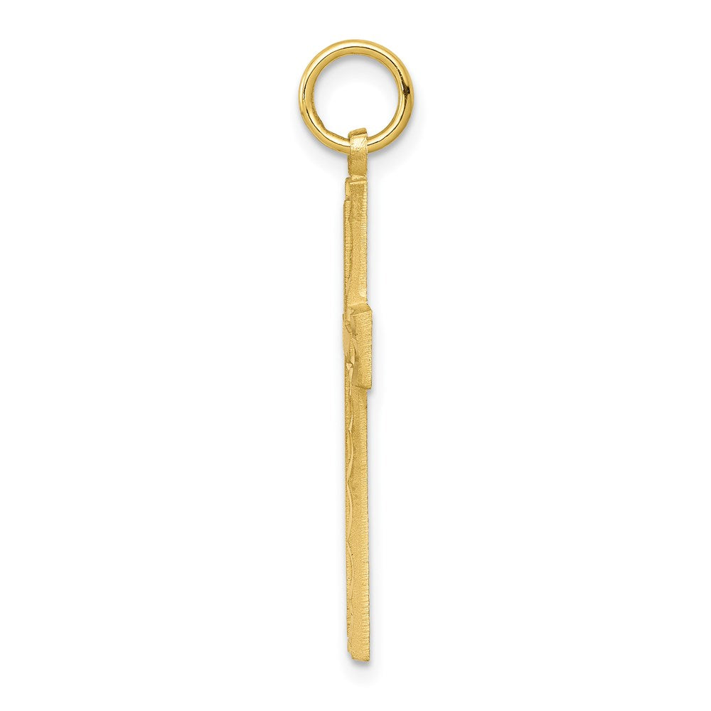 Million Charms 10K Yellow Gold Themed Relgious Cross Charm