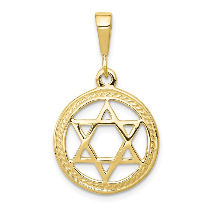 Million Charms 10K Yellow Gold Themed Religious Jewish Star Of David Charm