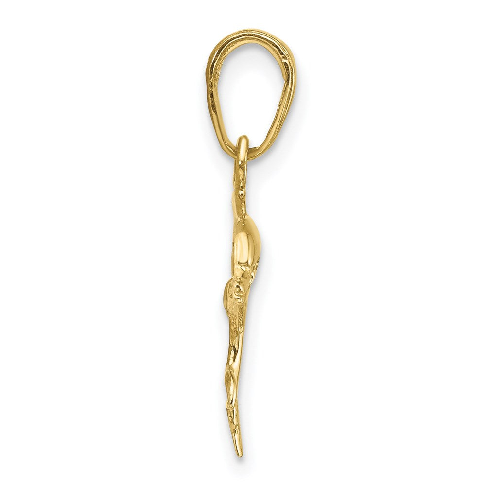 Million Charms 10K Yellow Gold Themed Dolphin Pendant