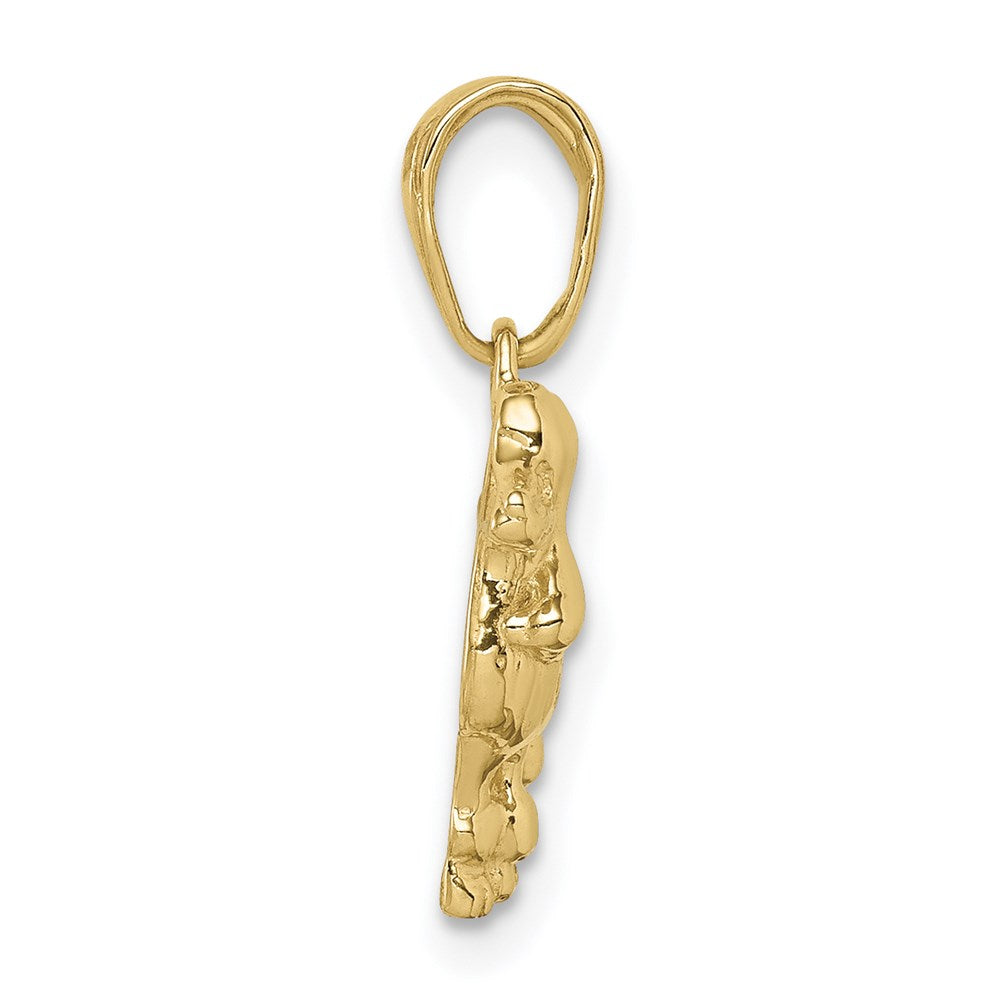 Million Charms 10K Yellow Gold Themed Poodle Dog Pendant