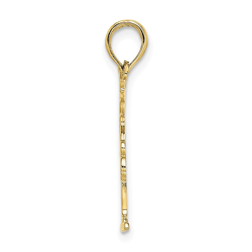 Million Charms 10K Yellow Gold Themed Gymnastics Floor Pendant