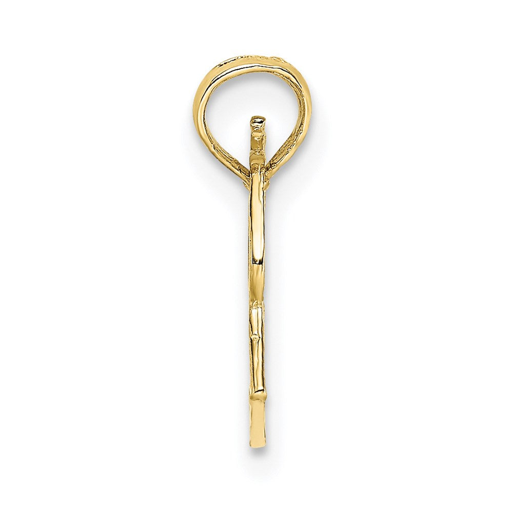 Million Charms 10K Yellow Gold Themed Megaphone With Handle Pendant