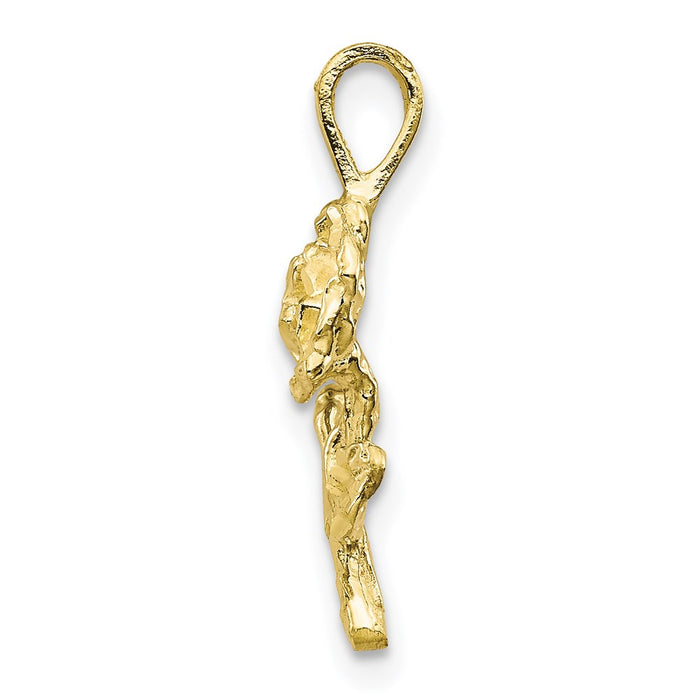 Million Charms 10K Yellow Gold Themed Yellow Gold Themed Rose Charm