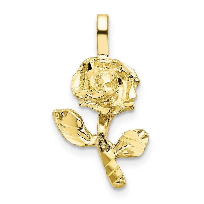 Million Charms 10K Yellow Gold Themed Yellow Gold Themed Rose Charm