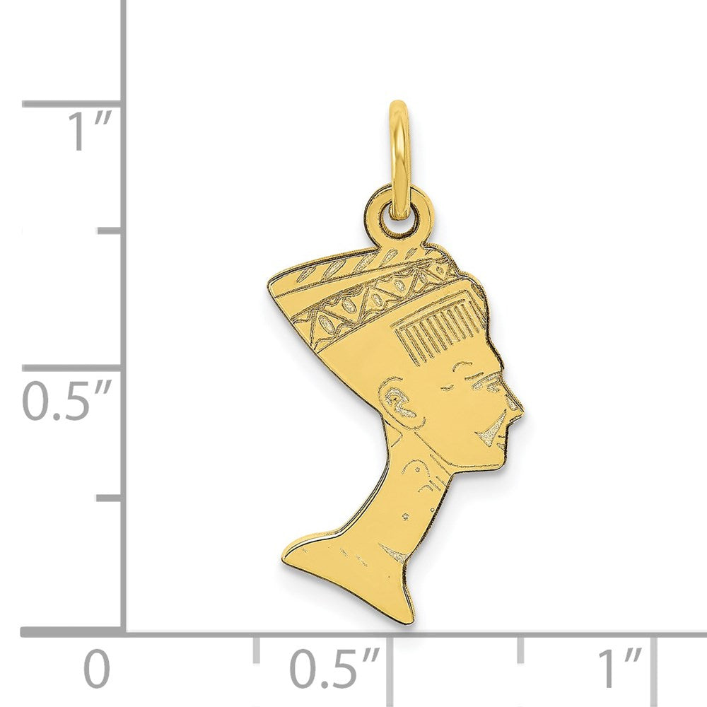 Million Charms 10K Yellow Gold Themed Egyptian Head Charm