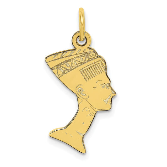 Million Charms 10K Yellow Gold Themed Egyptian Head Charm