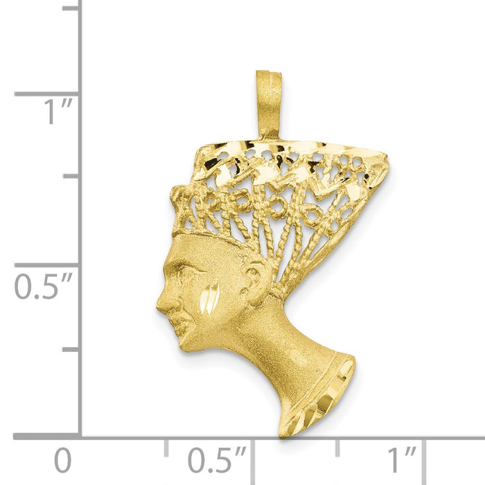 Million Charms 10K Yellow Gold Themed Egyptian Head Charm