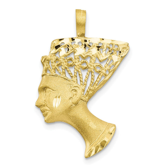 Million Charms 10K Yellow Gold Themed Egyptian Head Charm