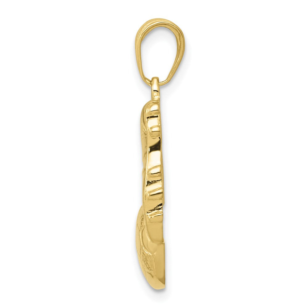 Million Charms 10K Yellow Gold Themed Sports Soccer Ball, Shoe Pendant
