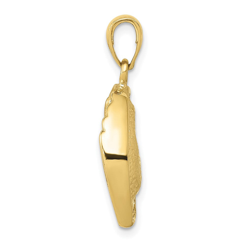 Million Charms 10K Yellow Gold Themed Sports Baseball Glove, Ball Pendan