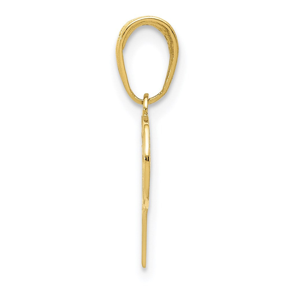 Million Charms 10K Yellow Gold Themed Sports Basketball Hoop, Ball Penda
