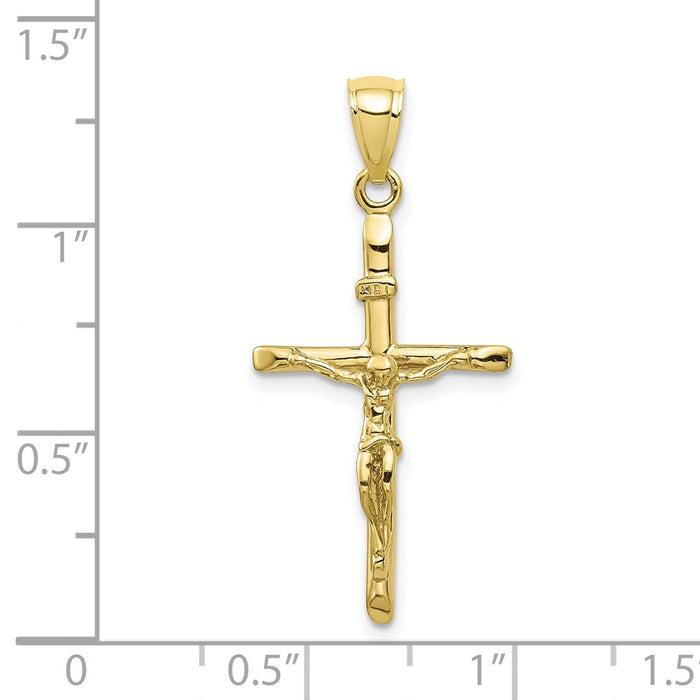 Million Charms 10K Yellow Gold Themed Inri Relgious Crucifix Pendant