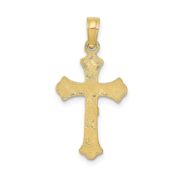 Million Charms 10K Yellow Gold Themed Inri Relgious Crucifix Charm