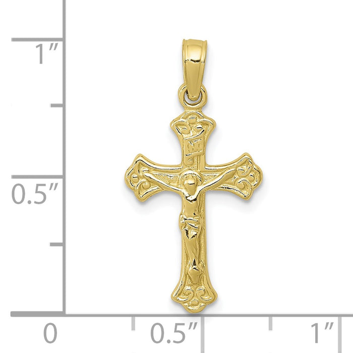 Million Charms 10K Yellow Gold Themed Inri Relgious Crucifix Charm