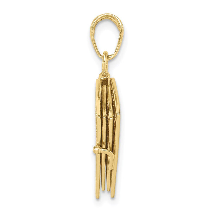 Million Charms 10K Yellow Gold Themed Lord'S Prayer Bible Pendant