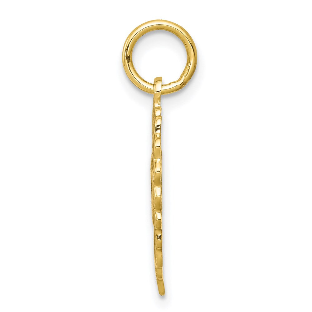 Million Charms 10K Yellow Gold Themed Heart Charm