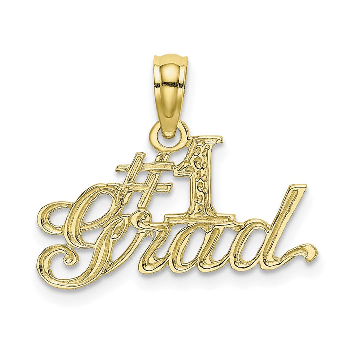 Million Charms 10K Yellow Gold Themed #1 Grad Pendant