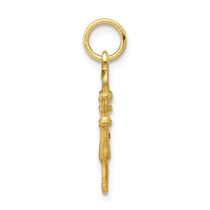 Million Charms 10K Yellow Gold Themed Solid Key Charm