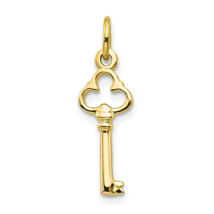 Million Charms 10K Yellow Gold Themed Solid Key Charm