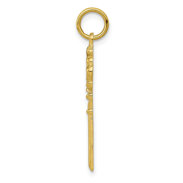 Million Charms 10K Yellow Gold Themed Solid Key Charm