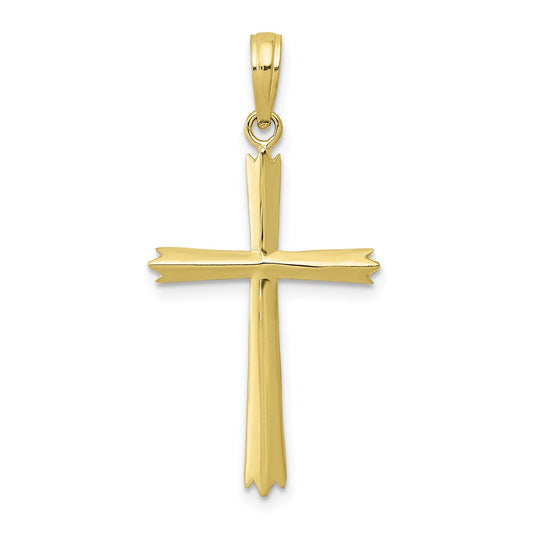 Million Charms 10K Yellow Gold Themed Relgious Cross Pendant