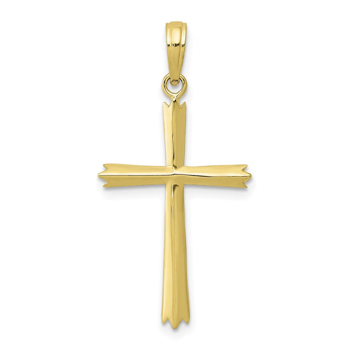 Million Charms 10K Yellow Gold Themed Relgious Cross Pendant