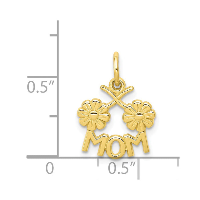Million Charms 10K Yellow Gold Themed Mom Charm