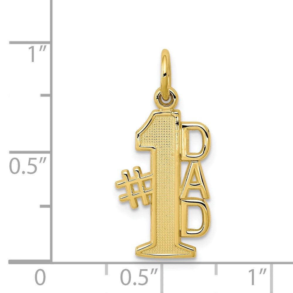 Million Charms 10K Yellow Gold Themed #1 Dad Charm