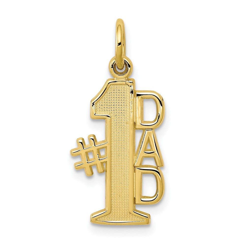 Million Charms 10K Yellow Gold Themed #1 Dad Charm