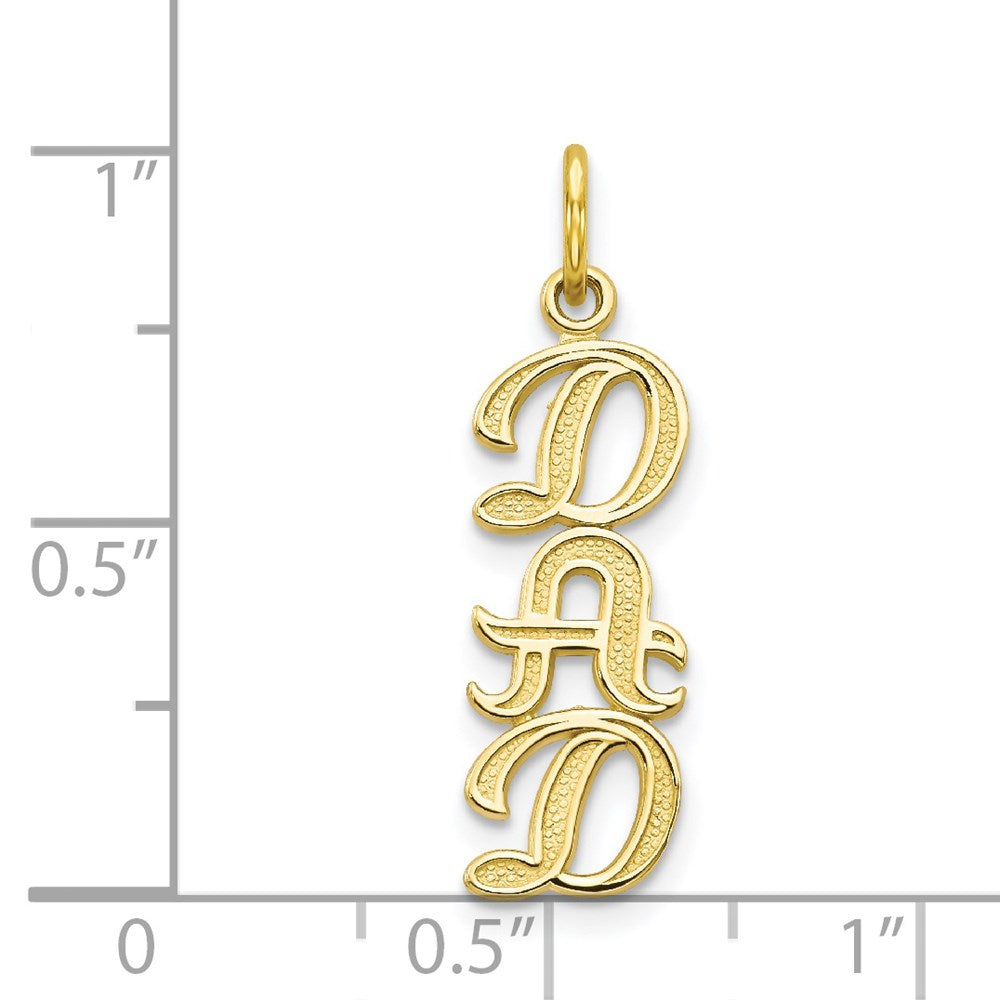 Million Charms 10K Yellow Gold Themed Dad Charm