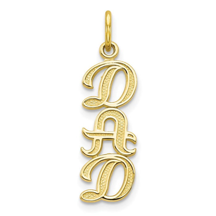 Million Charms 10K Yellow Gold Themed Dad Charm