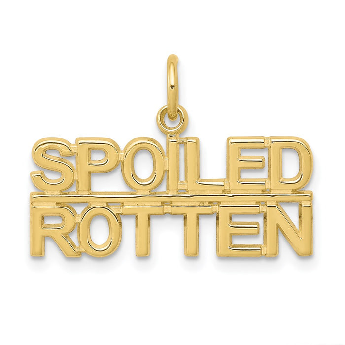 Million Charms 10K Yellow Gold Themed Talking - Spoiled Rotten Charm