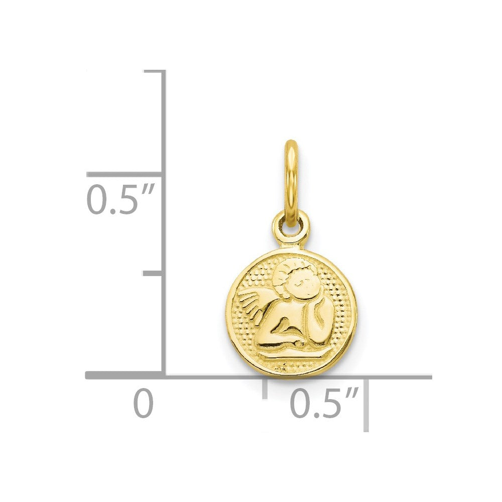 Million Charms 10K Yellow Gold Themed Angel Charm