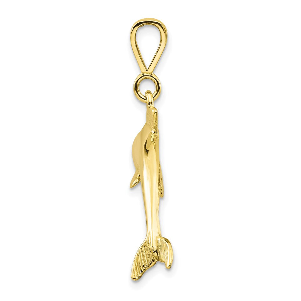Million Charms 10K Yellow Gold Themed Dolphin Charm
