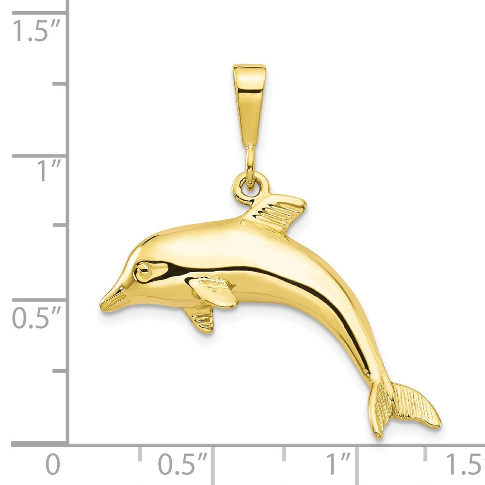 Million Charms 10K Yellow Gold Themed Dolphin Charm