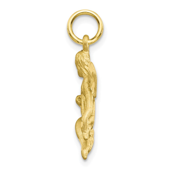 Million Charms 10K Yellow Gold Themed Angel Charm