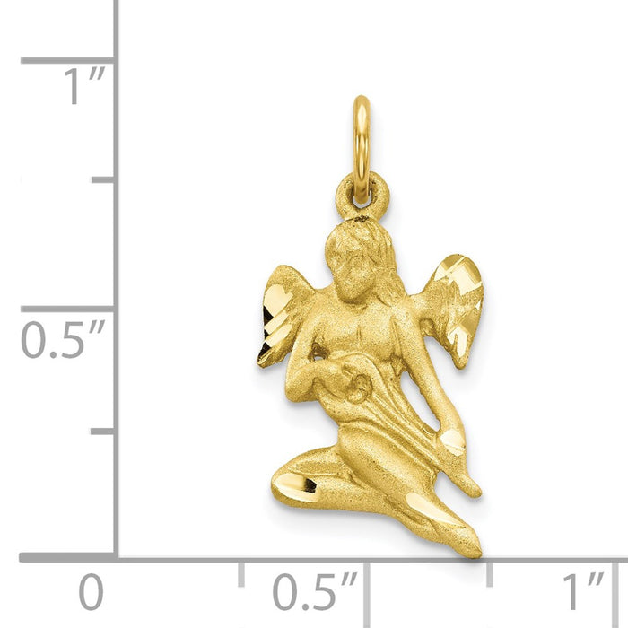 Million Charms 10K Yellow Gold Themed Angel Charm