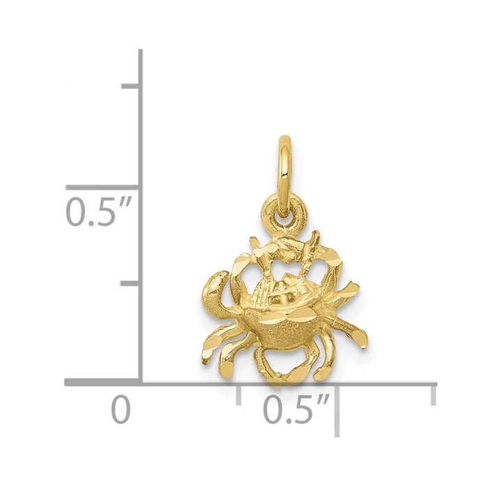 Million Charms 10K Yellow Gold Themed Crab Charm