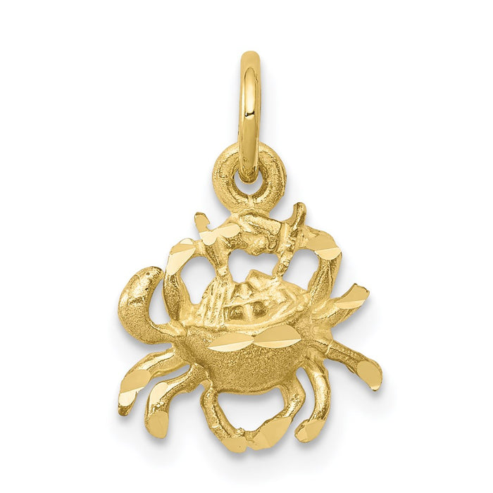 Million Charms 10K Yellow Gold Themed Crab Charm
