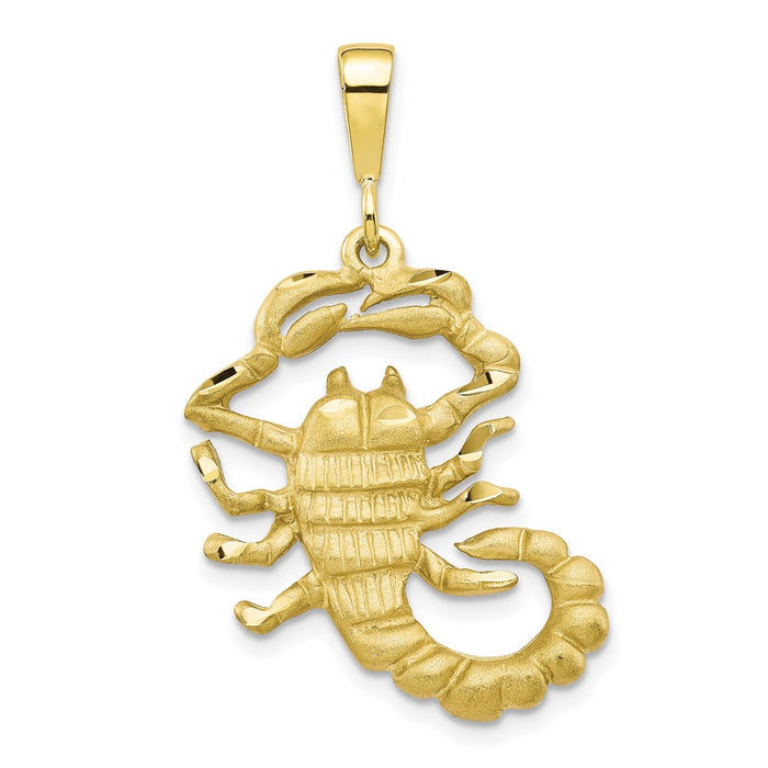 Million Charms 10K Yellow Gold Themed Scorpion Charm