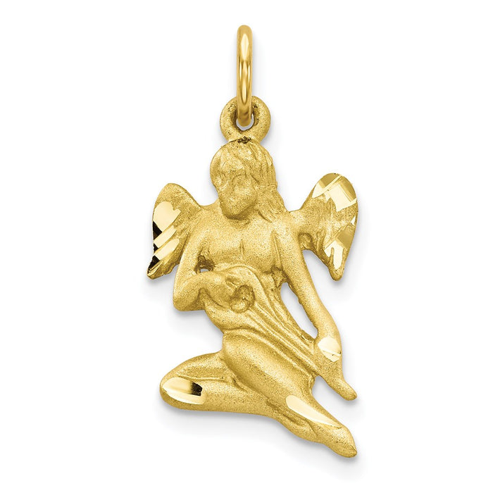 Million Charms 10K Yellow Gold Themed Angel Charm